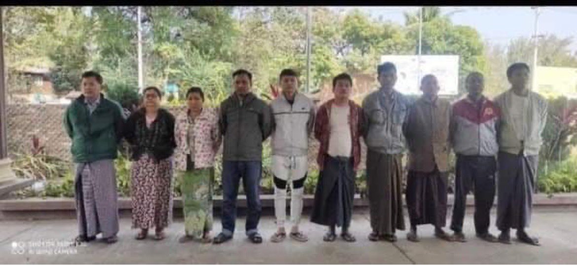 At least sixteen civilians, including females are abducted and accused of being member of local PDF in Monywa Town of Sagaing yesterday, 22 Feb 2022. 

#US_SanctionMOGE #2022Feb23Coup #WhatsHappeningInMyanmar