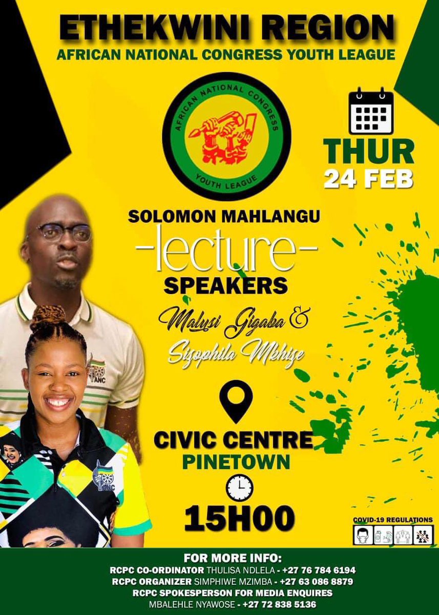 “Tell my people that I love them and that they must continue the Struggle.” - Solomon Kalushi Mahlangu, 6 April 1979