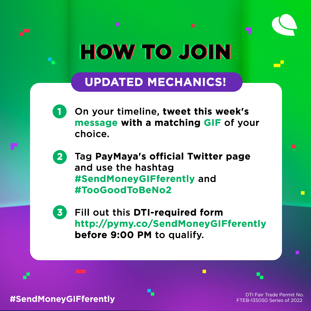 If the plan is to win P1,000 by posting a GIF then count us in!  😌

Don’t forget to fill out the DTI-required form before 9PM to qualify for the giveaway. Link in bio! 

Download PayMaya for free at official.paymaya.com/3xMF/CreateAcc…