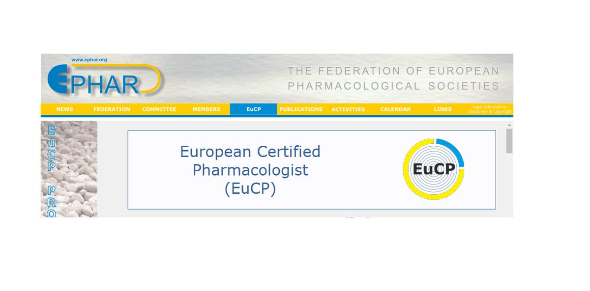 Socesfar's tweet photo. ¡Ya tenemos nuestros primeros socios farmacólogos acreditados con la Certificación de Farmacólogo Europeo (EuCP) !

En septiembre fuimos reconocidos por #EPHAR #pharmacology como entidad acreditadora de esta certificación

Aquí más info ➡️
https://t.co/iLB8HGCwEu https://t.co/aVwfqPGHMW