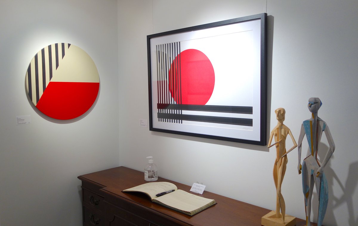 Final week to see the fabulous mixed New Year Exhibition <a href="/Mandellsgallery/">Mandell's Gallery</a>  Delighted to have these two pieces from my #abstract #Japan series included, alongside wonderful sculptures by Bridget Heriz.<a href="/VisitNorwich/">VisitNorwich</a> <a href="/enjoynorwich/">EnjoyNorwich™</a>. Do pop by - Last day Sat 26th Feb