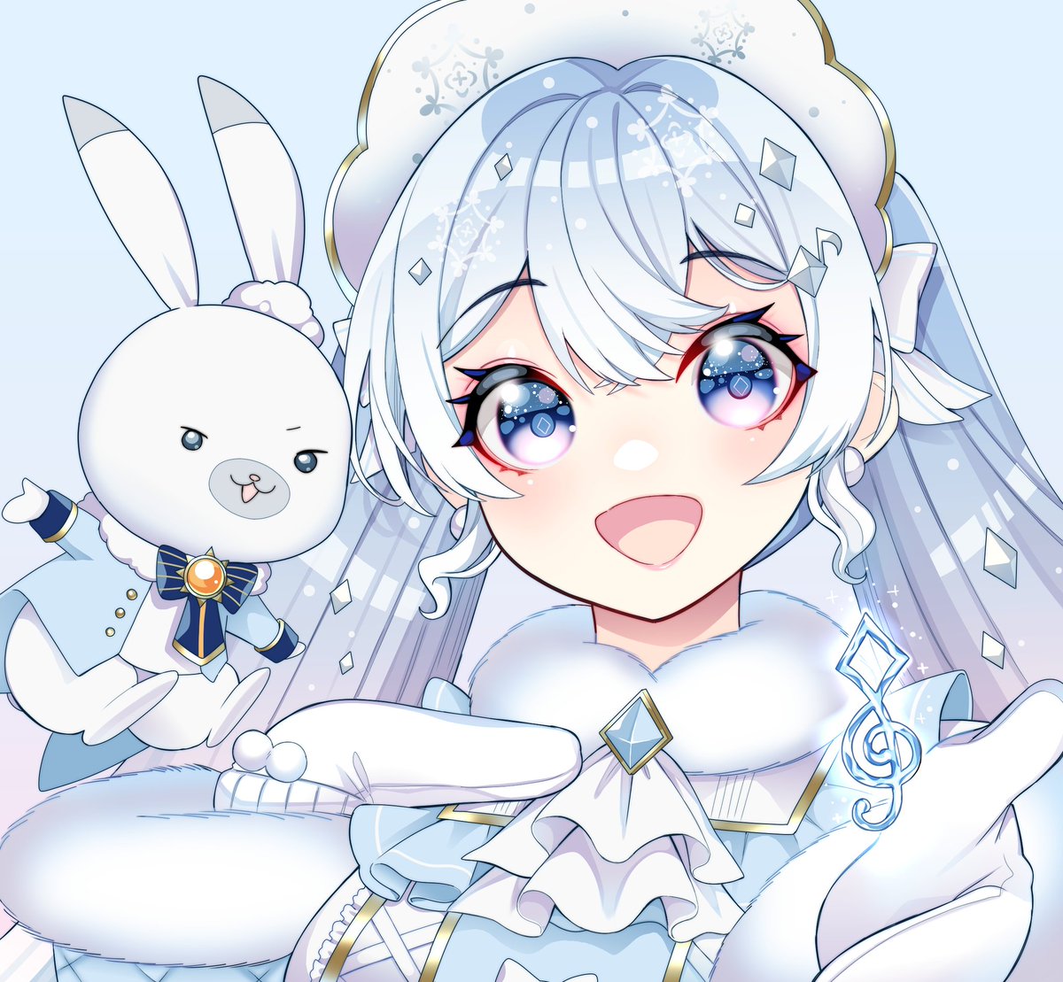 初音ミク ,ラビット・ユキネ ,雪ミク 「最高🌨️❄️ 」|マスもふﾌﾟﾝのイラスト