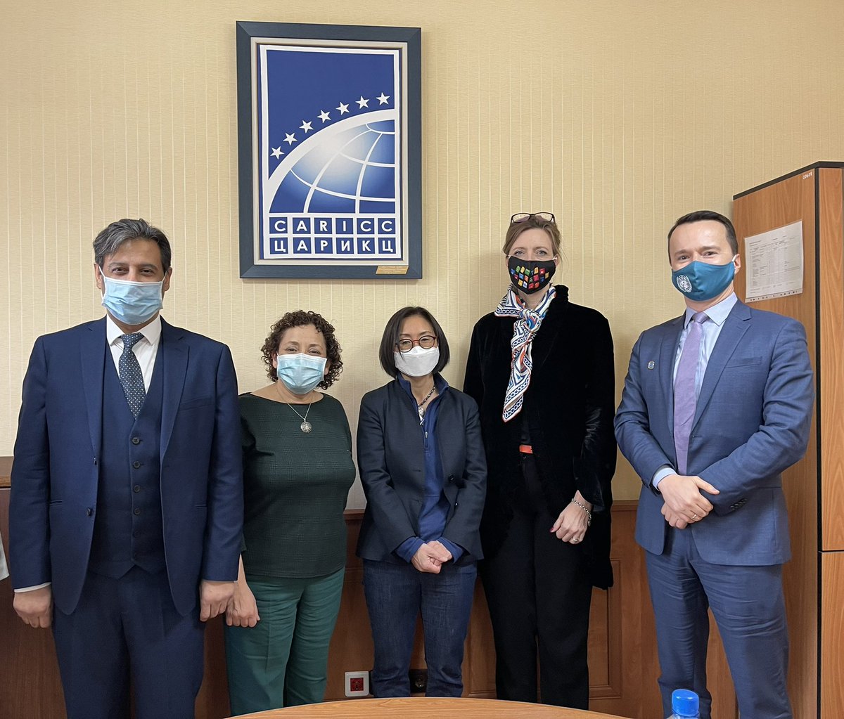_ViktorD_'s tweet photo. UN DCO Regional Director @gwi_son, UN Resident Coordinators @Friberg_Storey and @sezin_sinanoglu visited today the Central Asian Regional Centre for Combating Ilicit Traficking of Narcotic Drugs, supported by @UNODC_ROCA to learn about the last year’s results and plans for future https://t.co/s2hKwokMVo
