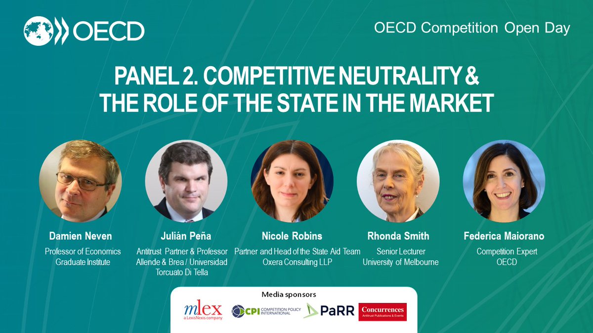 OECD_BizFin's tweet photo. 🕧 12:40 - 14:10 (CET) 💡#CompetitiveNeutrality
📣How can governments ensure that all enterprises face a level playing field and compete fairly to offer #consumers choice, #quality and #valueformoney?
Connect ➡️https://t.co/lF8wJAoAkl
@NevenCompetEcon @julianpenia @thanosfede https://t.co/7JRum7h1JB