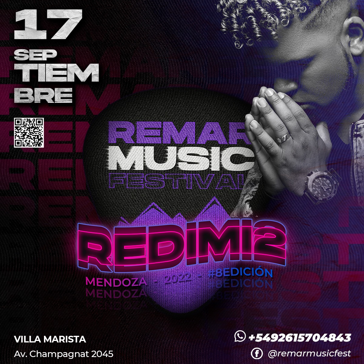 RockRemar's tweet photo. EL RAPERO MÁS INFLUYENTE DE LA MÚSICA GOSPEL ESTÁ DE REGRESO EN MENDOZA 🔥
SE AGOTAN LAS ENTRADAS❗#2022

😎 @realredimi2 😎 en Mendoza
🗓17 de Septiembre

🎫 Entradas a la venta en: 
💳 https://t.co/dPUErrkoC2 

+INFO y RESERVAS ☎️261 -570 4843

#yovoyalremar8 #red https://t.co/yntjBZBg7g