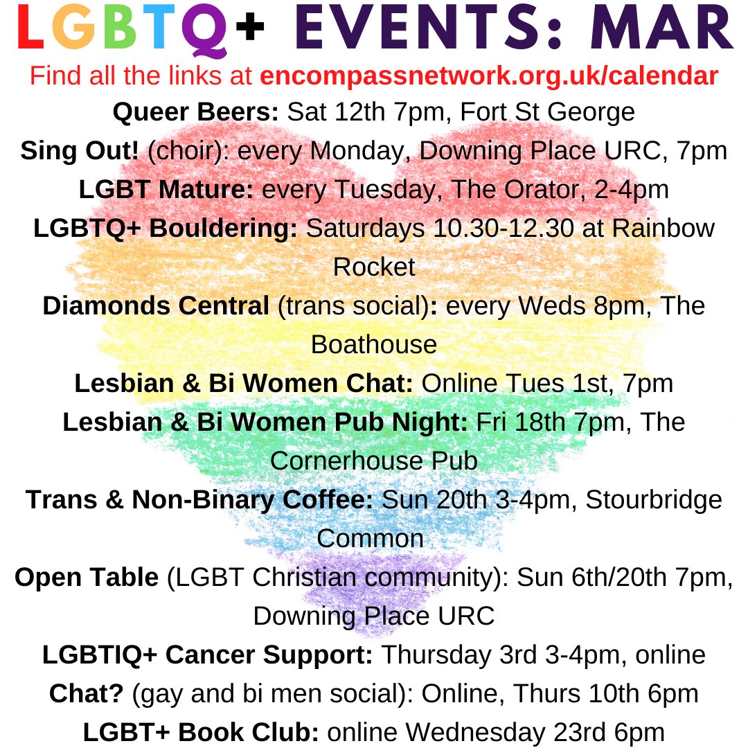 CambsLGBT's tweet photo. March's events calendar is here! Find all the links and details at https://t.co/JB1zbPyMMg. https://t.co/tCF5i0Cx9O