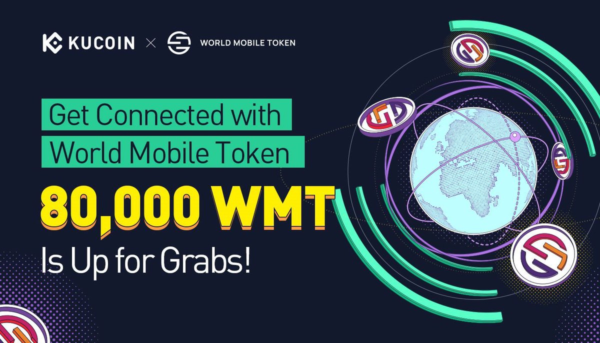 kucoincom's tweet photo. Get Connected with World Mobile Token: 80,000 $WMT Is Up for Grabs!

Join now➡️https://t.co/qHOGvLKrOv

💰 GIVEAWAY 💰 
✅ Follow @kucoincom @wmtoken
✅ Retweet &amp; tag 3 friends
✅ Fill out: https://t.co/A2svwqP8m3
🎁 50 winners will each get 20 $WMT https://t.co/8NUY3GEvjf