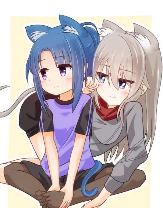 地衛理ネコに付きまとわれてる怜にゃん
#アリスギアお絵かき 