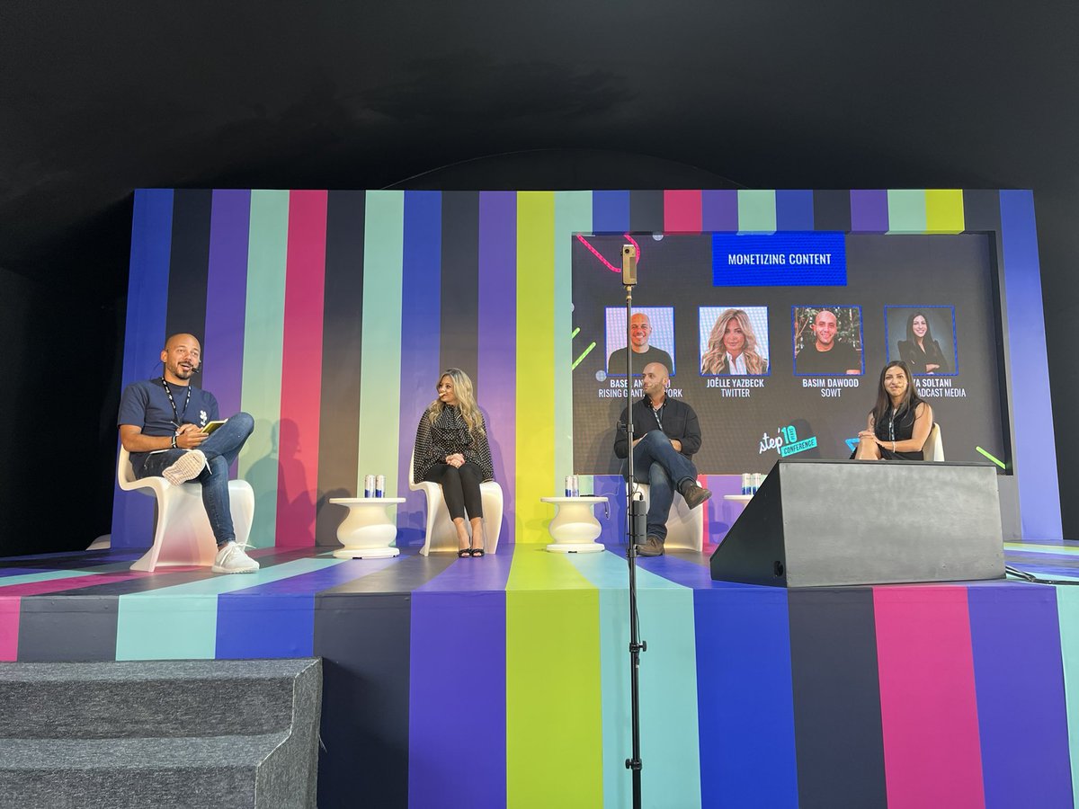 kindaibrahim's tweet image. HAPPENING NOW: the amazing @YazbeckJoelle talking about all the different ways creators can monetize content on @twitter. #stepconference