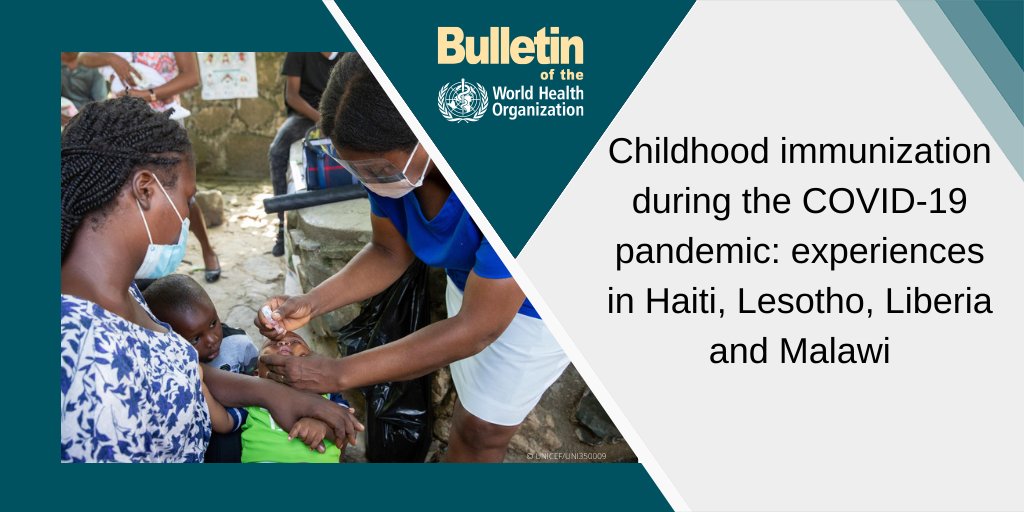 Emilia Connolly et al. examine changes in #vaccination of #children younger than 1 year during the #COVID19 pandemic in #Haiti, #Lesotho, #Liberia and #Malawi 💉bit.ly/3vqQfBx