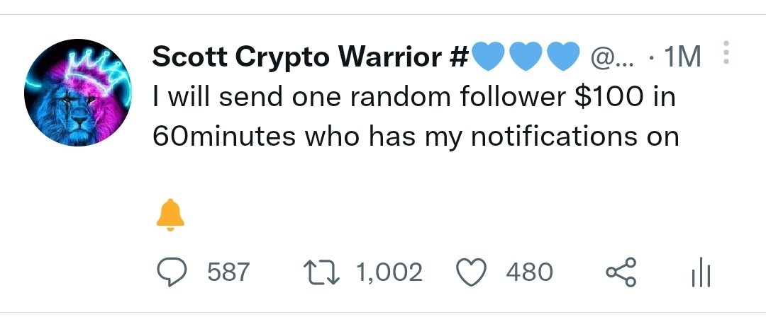 ScottLEOWarrior's tweet photo. 1000 RTS in 1minute

YOU GUYS ARE INSANELY BEAUTIFUL AND AMAZING 🥺💙 https://t.co/NkAHDBYgyT