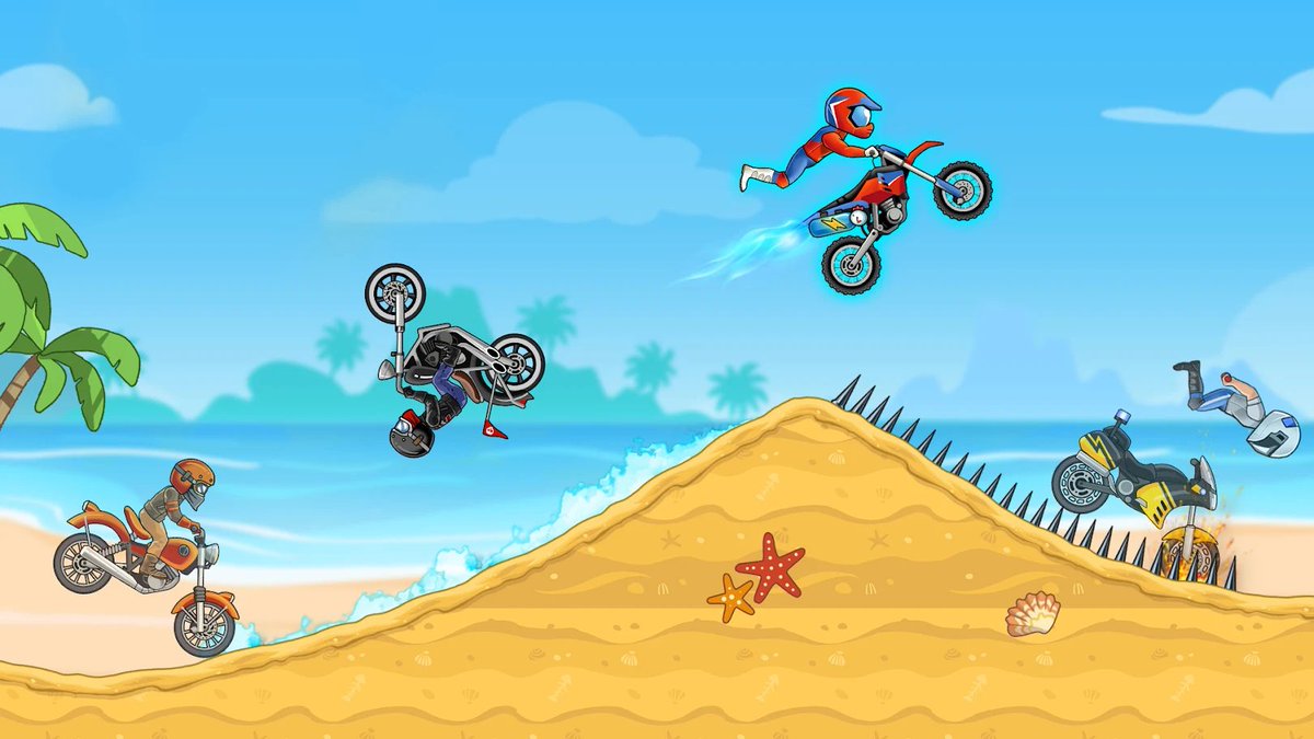 TurboBikeGame's tweet photo. Some tips before running the traffic race:
- Use the button to go or down and always stay on balance.
- Climb the hills to reach the mountain before time is running out. https://t.co/TvBjw9qIPg