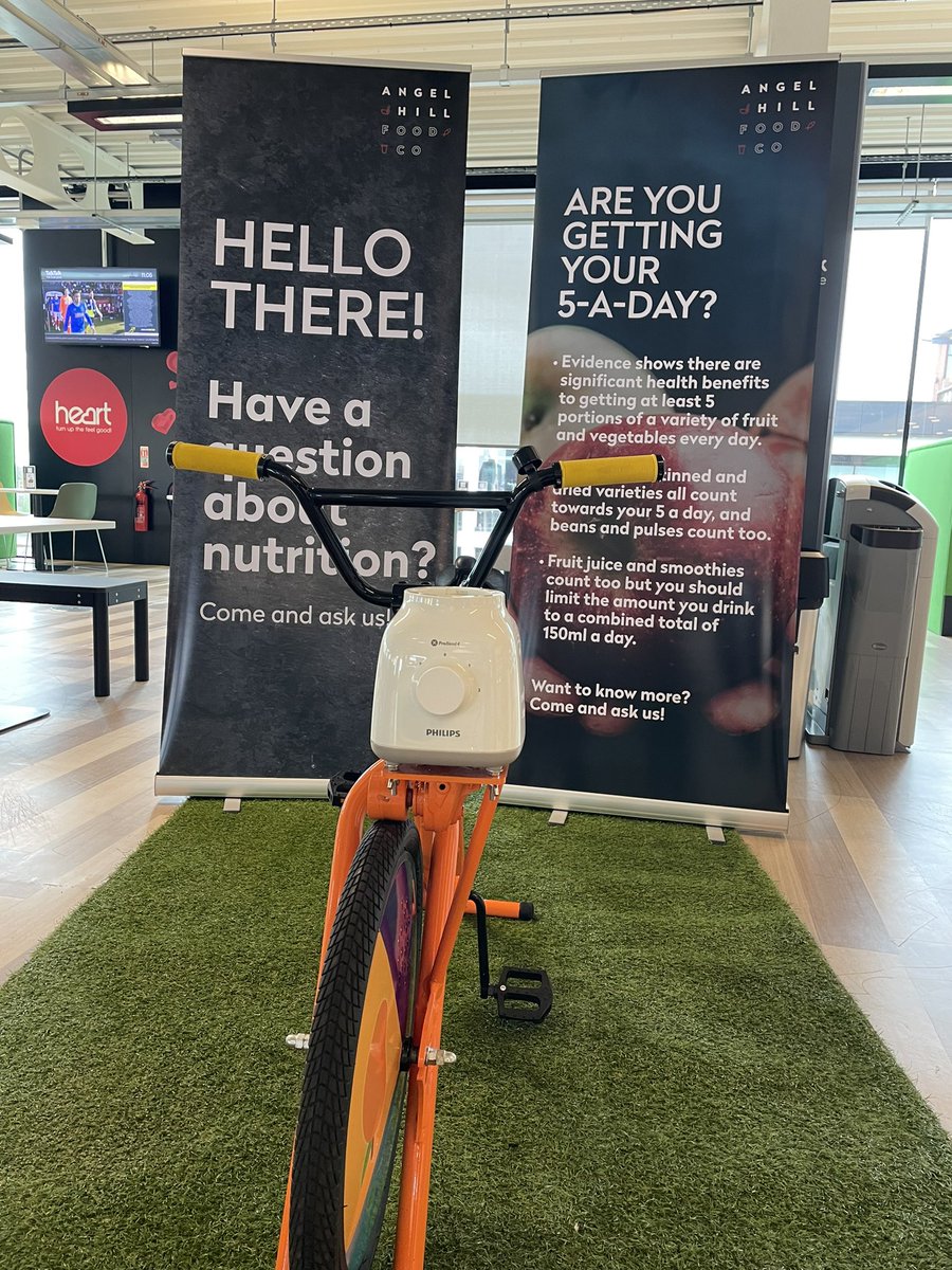 Come and cycle for a smoothie today and donate to <a href="/AmbitiousAutism/">Ambitious about Autism</a> <a href="/TTQuayside/">Quay Side</a> @AngelHillFood 🍓🍌🍇🍍🥝🍋