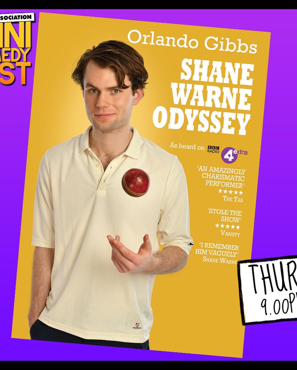 ⭐️Kicking off tomorrow ⭐️ it’s our mini comedy fest⭐️ 

Our first show is Starry Starry Eyes at 7.30 🤩 

Followed by 🏏 Shane Warne Odyssey🏏 from <a href="/orlandogibbs95/">orlandogibbs</a> at 9pm 🏏 

Tickets here: thefreeassociation.co.uk/fa-shows