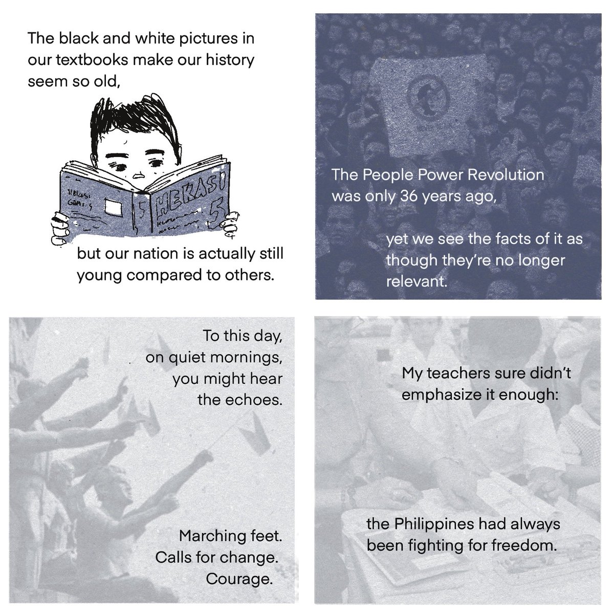 Thinking about where we were then
and where we are now. 1/2