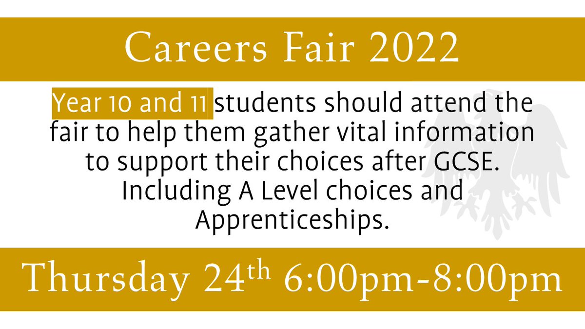 GtBaddowHighSch's tweet photo. For all our students from Year 9 to Year 13 - make sure you come along to our Annual Careers Fair tomorrow evening , Thursday 24th Feb from 6-8 p.m.  #Careers @GBHSSixthForm https://t.co/T1x1M1zIOX