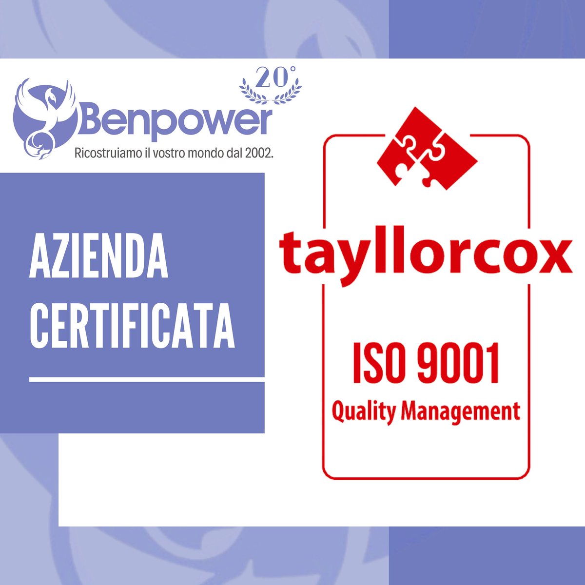 Benpower è un’azienda certificata ISO 9001:2015. Collegati al nostro sito nella sezione dedicata per saperne di più.

benpower.com/politica-per-l…

#benpower #bonifica 🔥💧⚡️
#ricostruiamoilvostromondo 🌍
#laforzacontrolemergenza 🦁
#propertyrestoration 🏭🏠