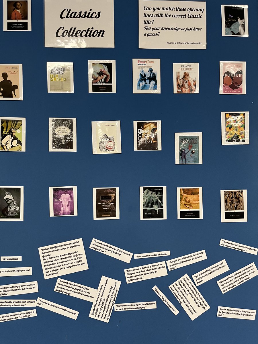 hackneylibs's tweet image. Think you know your Dickens from your Dostoyevsky? Your Achebe from your Allende? Try your luck with our new interactive display at #HackneyCentralLibrary! We&apos;ve revamped our #classics section - come and have a look 👀