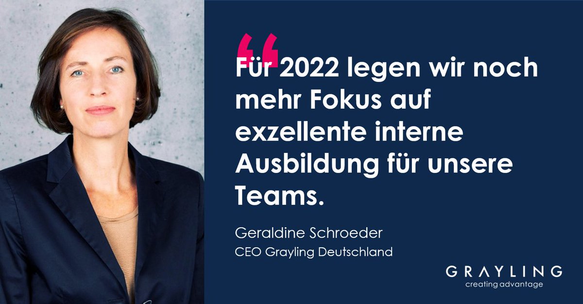 Klare Erwartung für 2022: Weiter wachsendes Geschäft. Und volle Konzentration auf unsere Teams: Noch mehr gute Leute für Grayling gewinnen und die interne Ausbildung verbessern. Mehr in der prmagazin-Jahresumfrage: bit.ly/3Id2uVJ