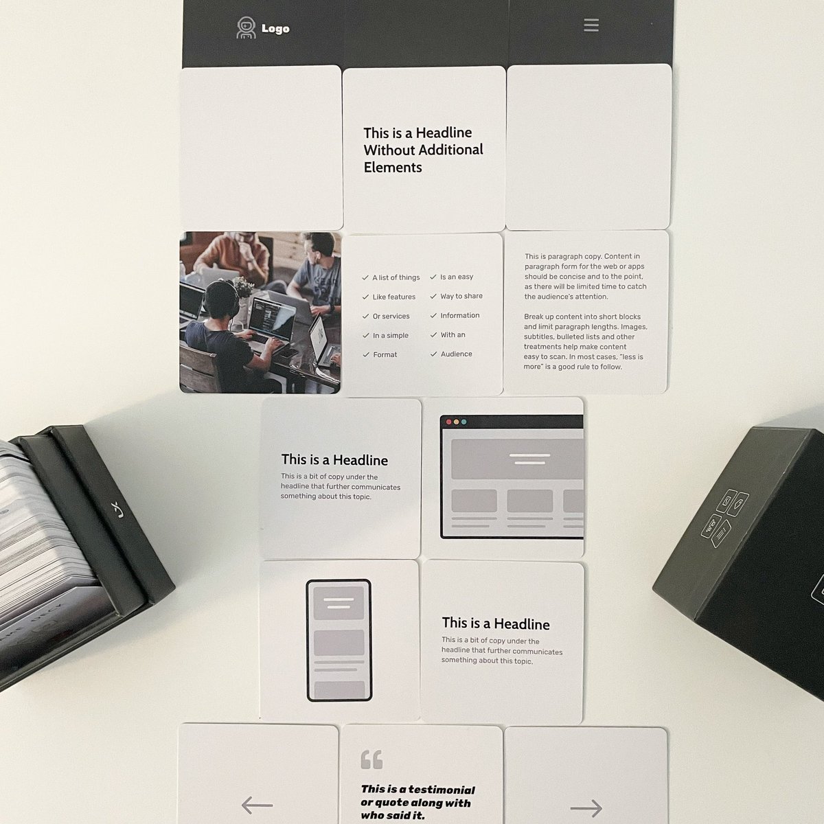 Playing around with case study layouts (for our studio’s portfolio) using the Wireframe Deck. 

uxkits.com/wireframedeck