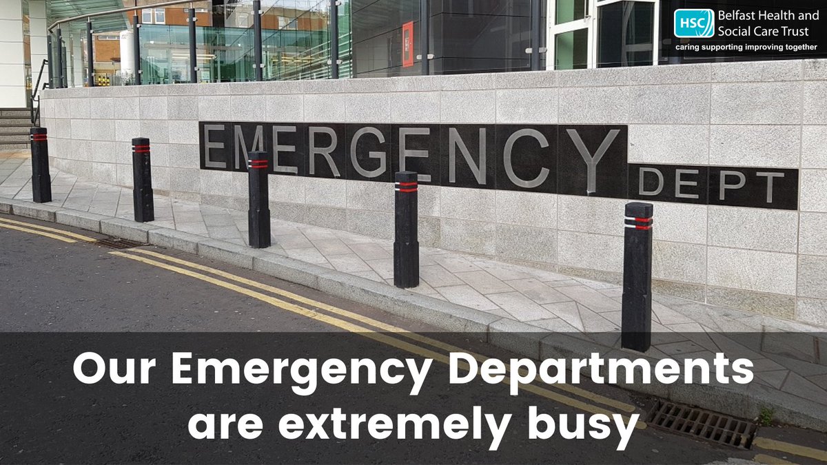 Our Emergency Departments are busy.

Please remember that the ED is for serious conditions and the most seriously ill and injured will be seen first.

Please consider using alternative services available.

Find out more about alternative services here: bit.ly/3Dk3Pau