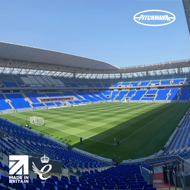 PitchmarkLtd's tweet photo. Look at that surface! 🤩

Some great action shots from Stadium 974, Qatar with the innovative Hybrid Spray Line Marker laying down Pitchmark Extreme concentrate paint 👌

Amazing to see our products used around the globe! 🌍

#Pitchmark #Export #MadeInBritain