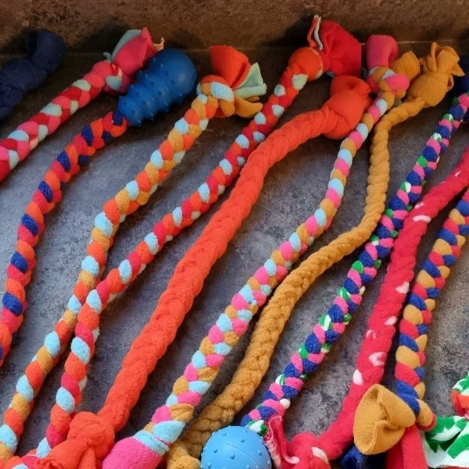 MRSearchDogsEng's tweet photo. Recently a lady called Dot contacted us saying she and her fab GSD Valco had been following our pages and wondered if some of our dogs would like these great tug toys she had made. Several of our dogs would like to say thank you Dot 😊 👍🐾🐕🦺
#playiseverything
#loveoursupporters https://t.co/GugBwmvv6z