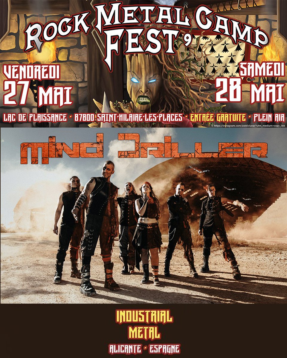 Vampire Productions (@vampireprods) on Twitter photo Se re-confirma una nueva fecha para <a href="/MindDrillerBand/">Mind.Driller</a>, esta vez se trata del Festival Rockmetalcamp en Francia el próximo 28 de mayo, en la ciudad de Saint-Hilaire-les-Places, al sur del país.
<a href="/ArtGatesRecords/">Art Gates Records</a> Se re-confirma una nueva fecha para <a href="/MindDrillerBand/">Mind.Driller</a>, esta vez se trata del Festival Rockmetalcamp en Francia el próximo 28 de mayo, en la ciudad de Saint-Hilaire-les-Places, al sur del país.
<a href="/ArtGatesRecords/">Art Gates Records</a>