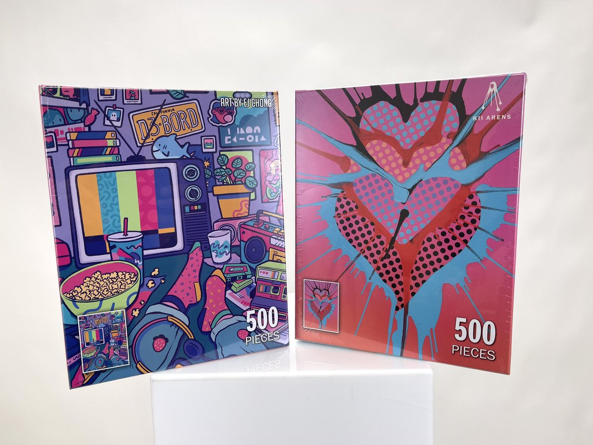 Kesswylie's tweet image. New Kess Puzzles just dropped.
Check out Retro Home and Tripple Hearts!!!! 
Link in the thread. 
Art by @ejknoodles and @kiiarens 
(Link to buy in the thread 🧵)