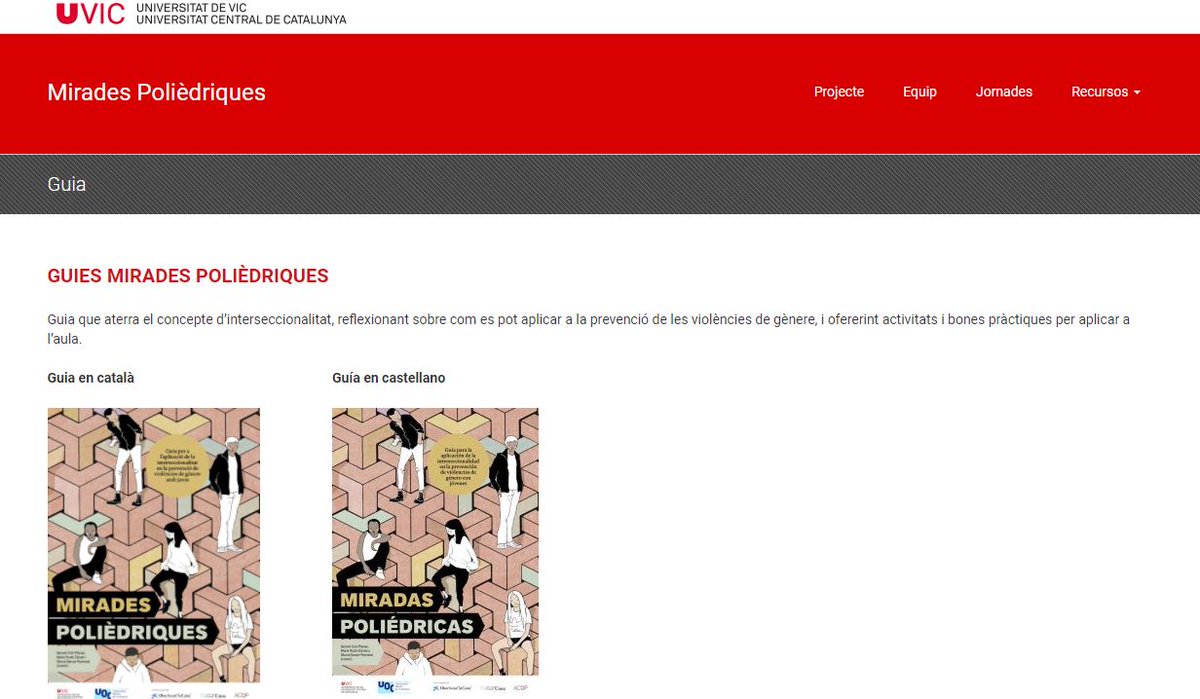 CpromosalutUdG's tweet photo. 🗣️Ara és el torn de Gerard Coll, que ens farà una introducció als recursos relacionats amb la #interseccionalitat.
Recomana la "Guia Mirades Polièdriques" 👇🏻👇🏻
https://t.co/ft4A4627AS
#webinarcps https://t.co/4w1xCJdoF8