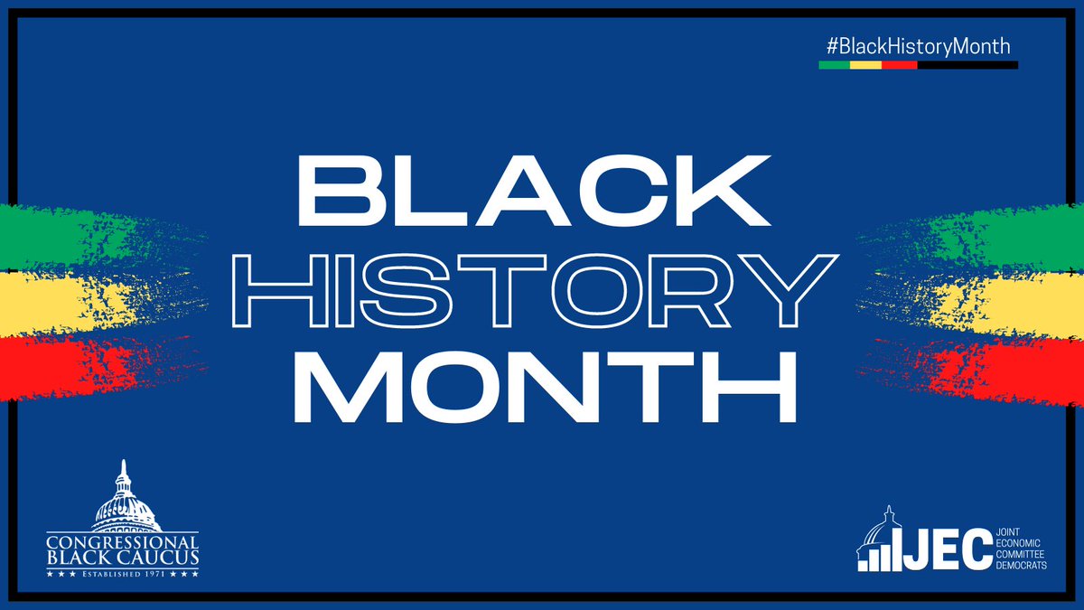 JECDems's tweet photo. In honor of #BlackHistoryMonth @TheBlackCaucus and #JECDems released new analysis of the current economic status of Black Americans, celebrating the progress that has been made and recognizing the challenges that remain. #JECxCBC
 https://t.co/W77ozh3mWg https://t.co/0UNdjRDwH0