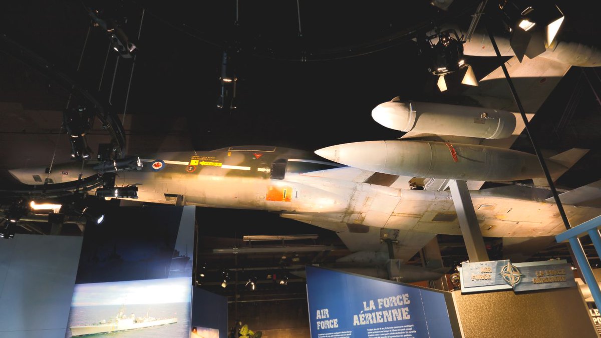 CanWarMuseum's tweet photo. #MachineOfTheMonth Acquired in 1968, the CF-5, constructed under licence by Canadair, was a tough, light and maneuverable fighter. They stayed in service for over three decades. #UNEF #MilitaryHistory https://t.co/lHhdQDWDZ5