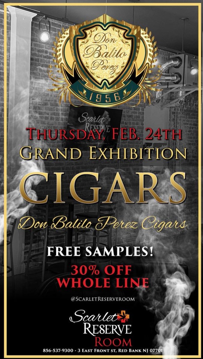 victtavarez's tweet photo. Don Balilo Cigar Event, tomorrow in Red Bank. #njcigarevents #cigars #njcigars https://t.co/MMgivb3cQk
