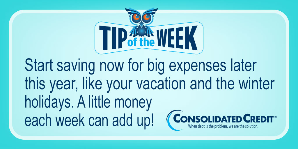 ConsolidatedUS's tweet photo. 🦉 #TipOftheWeekContest
Like &amp; RT #tips for your chance to #win $50 in the monthly drawing. 💰#WINMoney

How to Achieve Your Savings Goals: https://t.co/zjjSZr8JgF

#AmericaSavesWeek #ASW2022 #ConsolidatedCredit #FinancialEducation  #CreditCounseling #DebtSucks ☎️ 844-617-2240 https://t.co/9Drw3abSQP