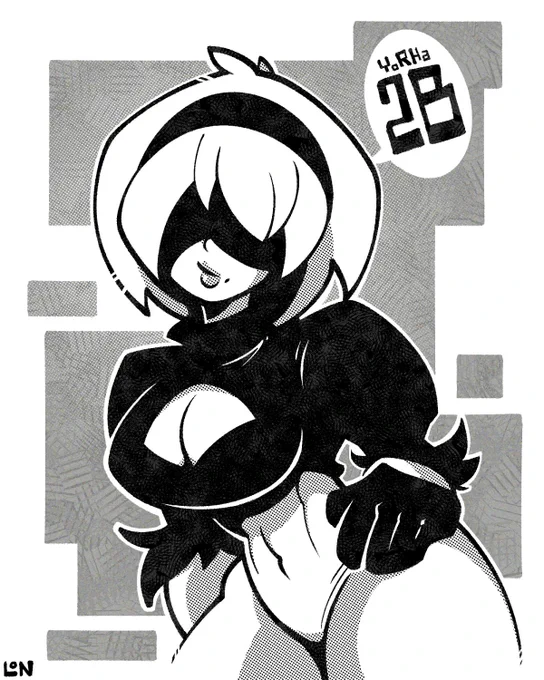 NieR Automata is getting an anime, so here's a quick 2B doodle 