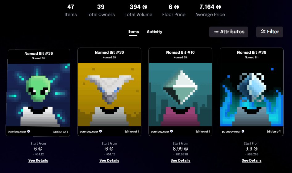 Puunboy's tweet photo. Such a good price to grab for Nomad Bit 💀

https://t.co/es5NJyjtAz

#NFT #NFTCommunity #3D #ThaiNFT  #NFTcollection 
#NEARnft #NEAR #PARASnft #NEARNOMAD @ParasHQ @NEARProtocol #NomadBit https://t.co/VUM9Vi92u9