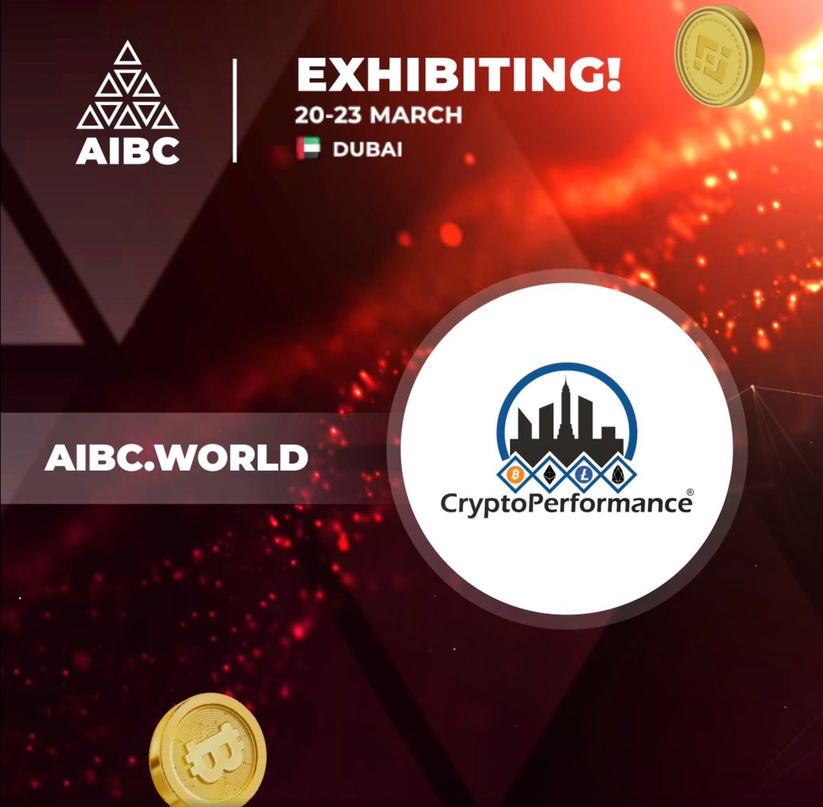 CPGroupOfficial's tweet photo. If you haven't heard yet, CryptoPerformance will be at the world’s leading blockchain and crypto event, the AIBC Dubai Summit, held on 20-23rd of March 2022!

Meet our team in Dubai at booth P4 💪🏻

#CryptoPerformance #CPC #AIBC #AIBCDUBAI @AIBCsummit #leadership #Blockchain https://t.co/norVRfk6vI