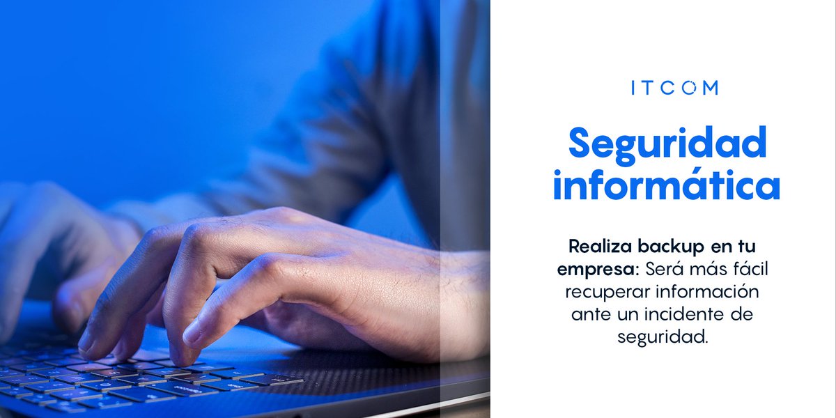 ItcomMexico's tweet photo. Protege tu negocio realizando copias de seguridad.☁️ En #itcom ayudamos a las empresas a mantener su información segura. https://t.co/RAJr8wsdBe