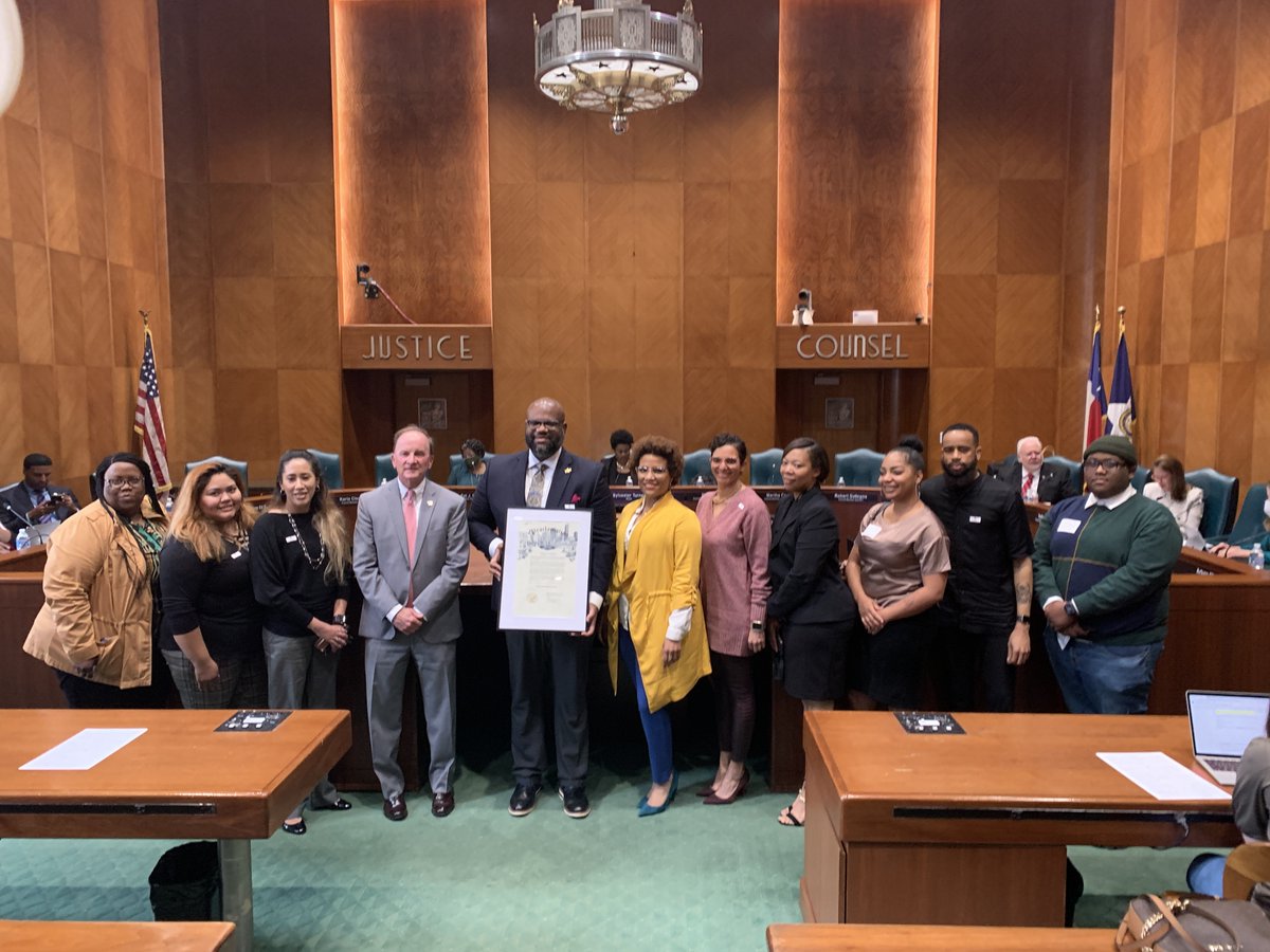 HoustonTX's tweet photo. #ICYMI #Houston City Council recognized Nicholas M. Perkins for his TIRELESS contributions to the community and becoming the 1⃣st African American to own a national burger franchise (@fuddruckers) in 2021.🍔#BlackHistoryMonth #Celebrating #CommunityLeaders!👏 https://t.co/y6uRDcjnQC