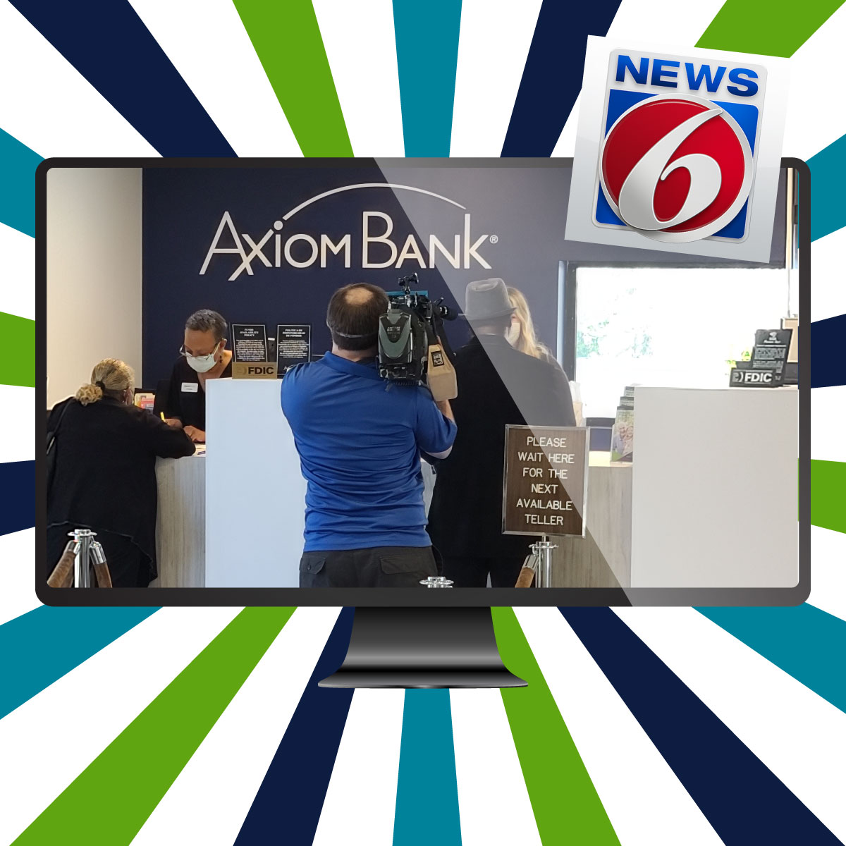 AxiomBank's tweet photo. Tune in tonight at 6 pm for a special report highlighting our Goldwyn branch, which has been serving customers in Orlando for almost 60 years. @LisaBellNews6 with @News6WKMG will share more about the bank’s history. 
#axiombank #wkmgnews6 #lisabell #blackhistorymonth https://t.co/J7RvxrgJYC
