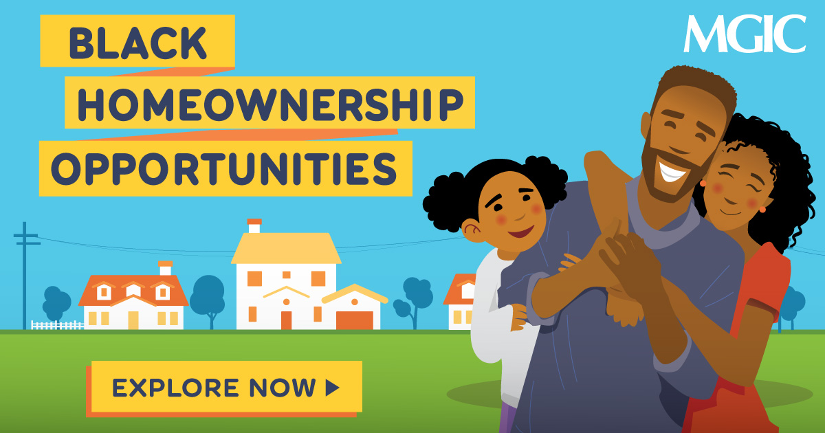 MGIC's tweet photo. Many private and public organizations are collaborating on solutions to help close racial and ethnic gaps in homeownership. Digest these stats to help expand your market with the growing number of Black mortgage-ready households. https://t.co/6YVQzTHesT

#BlackHistoryMonth https://t.co/8JV0fZuTJ2