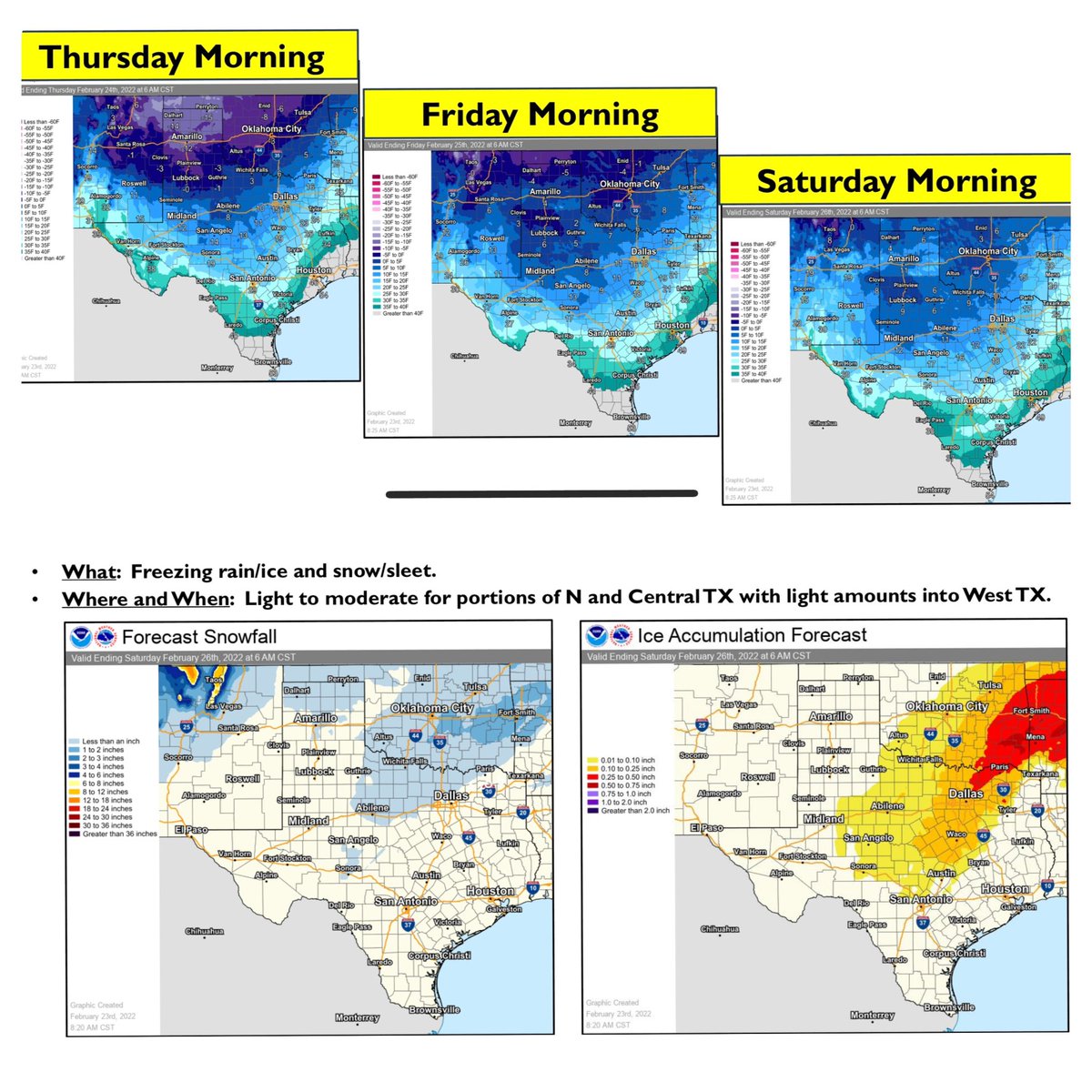 chiefkidd's tweet photo. #HeyTexas! #Dangerous Wind Chill and #ice accumulation heading our way. Pay attention to local officials and media. Stay safe, stay warm. #nobodydrivesgoodonice #fourps #people #pets #pipes #plants https://t.co/MbY5Et52nr