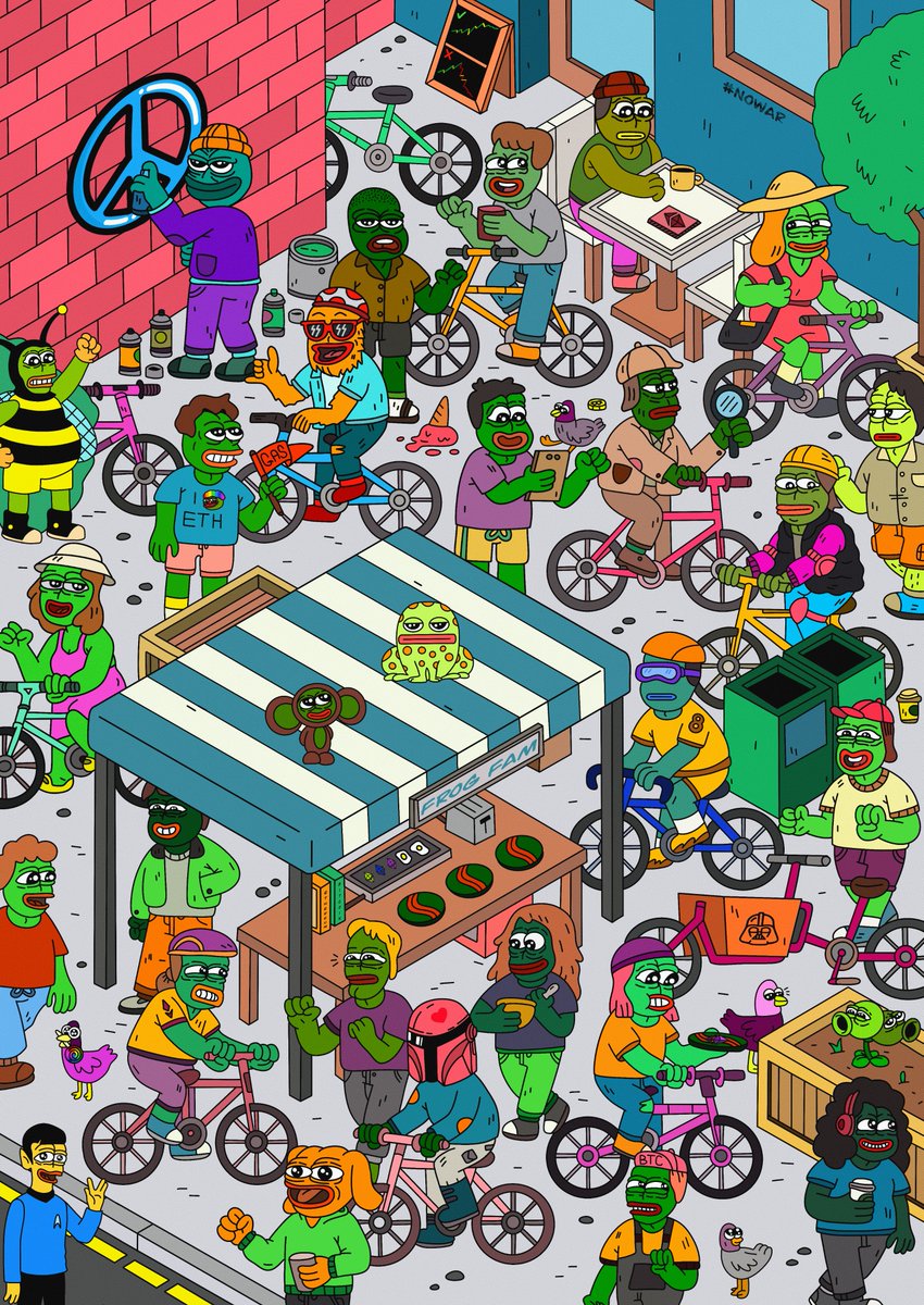 PEPE on BICYCLES 💚  <a href="/jaggedsoft/">jagged</a>  <a href="/jaggedVIP/">SKOPfather</a> 

foundation.app/@Makeev666art/…