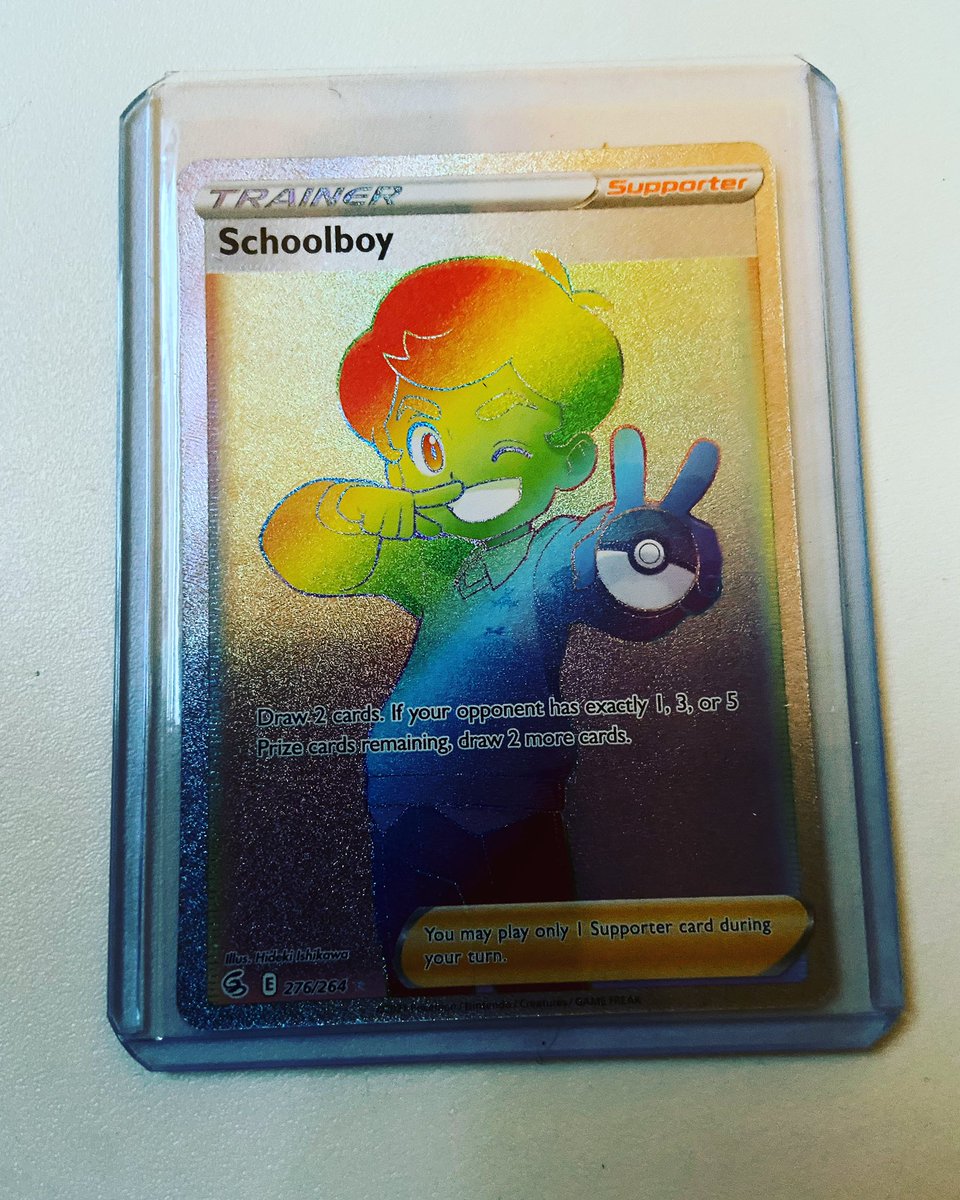 TheRealPokeWill's tweet photo. 🚨🚨GIVEAWAY TIME !!!🚨🚨

Giving away a Schoolboy (Rainbow Secret Rare)

RULES TO ENTER:

- Follow Me!

- Retweet and Like this post and my previous post!

- Tag a friend who is a fan of TCG Games!

If I hit 100 Entries then I’ll include a Pokémon collector’s Tin https://t.co/0dZkm5Rk9I