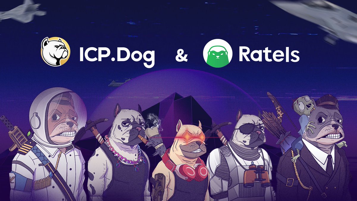 icpdog's tweet photo. Some good news！
We'll launch on https://t.co/fn9mBSmbeH at 3:00 pm UTC 25th Feb and give away 1 million $DOG to each Dog NFT
And we're pleased to cooperate with @Ratels_wallet，
Ratels Wallet is the first wallet to integrate all addresses, tokens, and NFT standards on IC https://t.co/gTKyY3xBBR