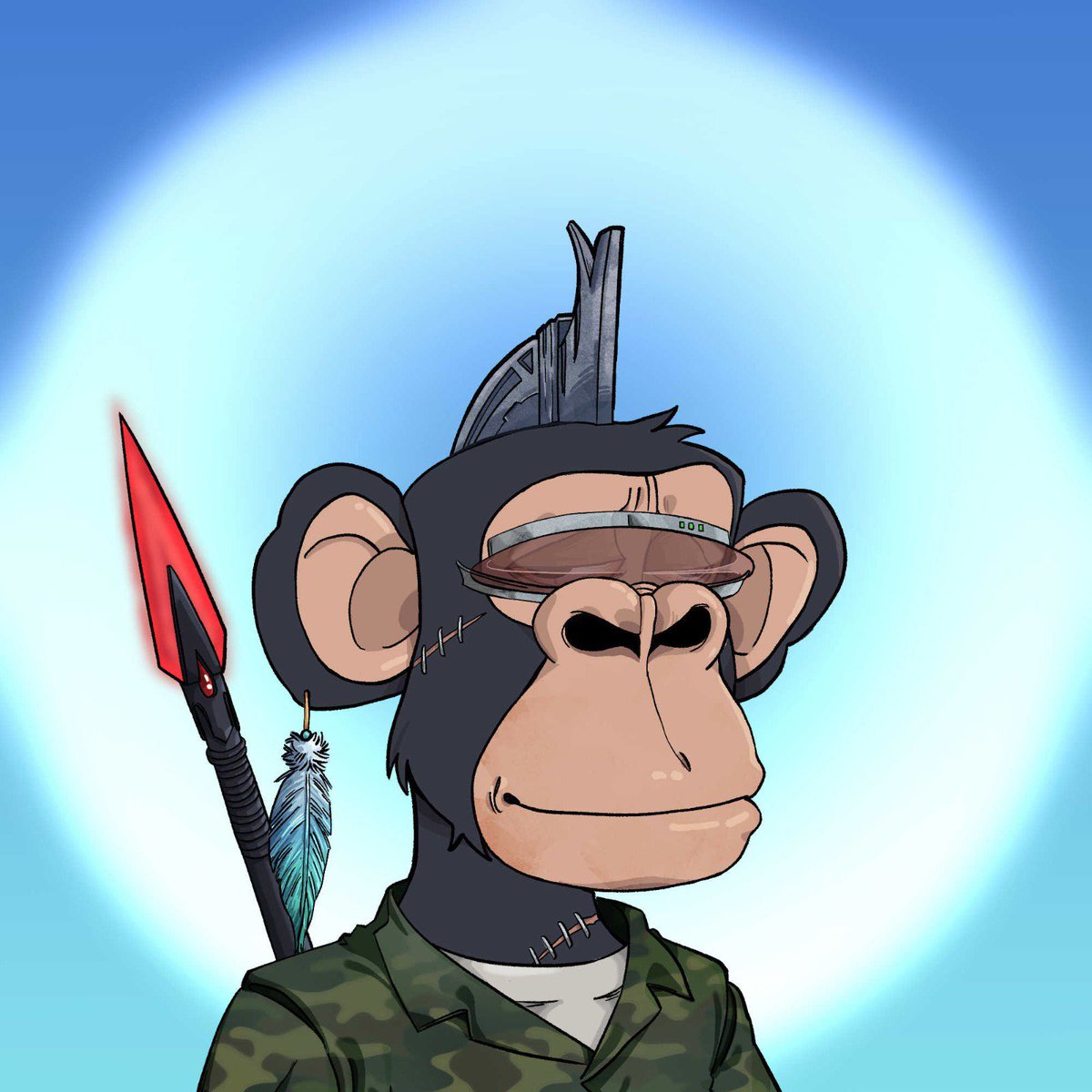 W07K_NFT's tweet photo. Our first sneakpeak at a baby chimp I love the artwork it’s fire you don’t want to miss out on breeding 8th march @EvolutionApes #EvolutionApes #evoapes #NFT https://t.co/q30mJB3RM3