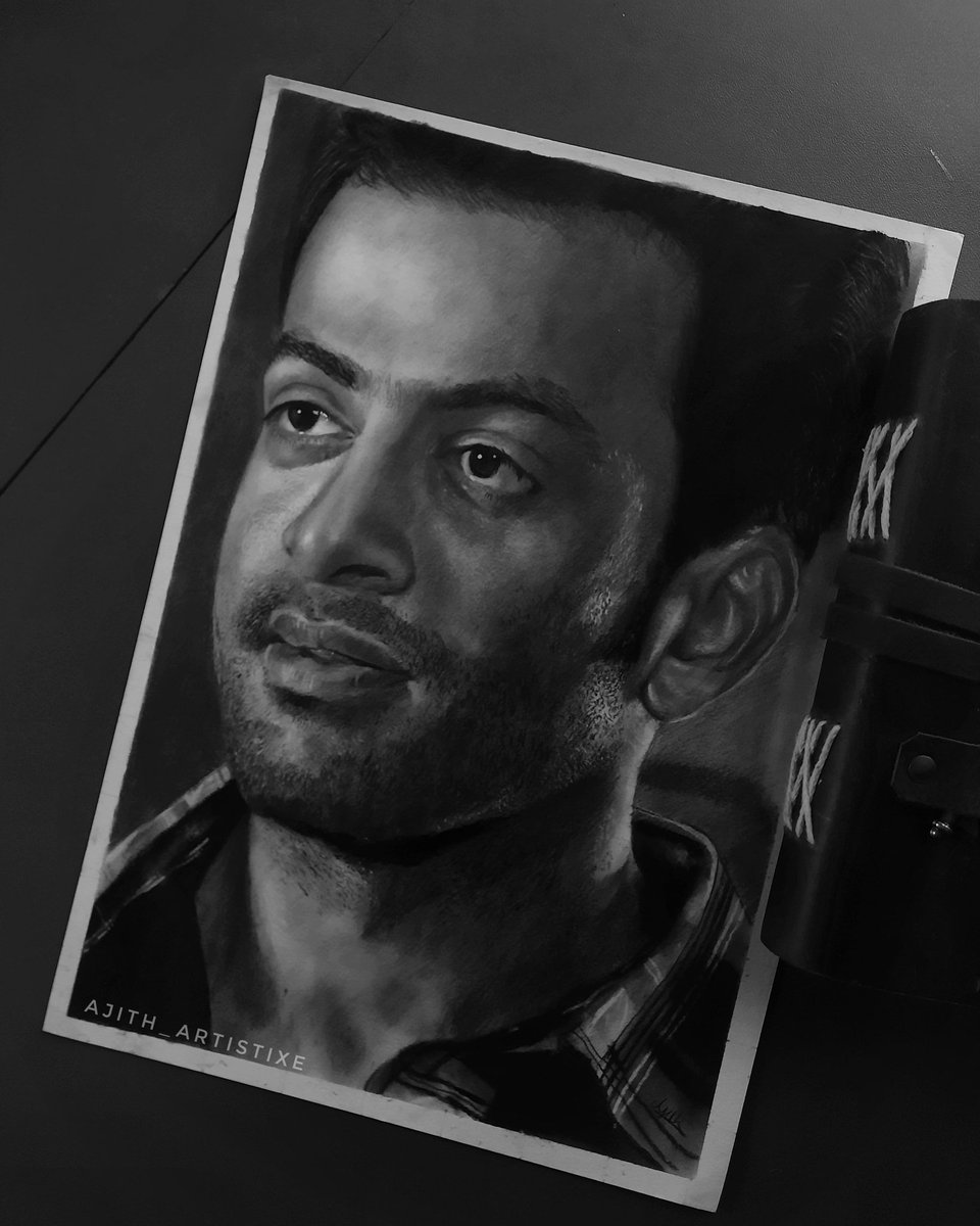 Pencil drawing of <a href="/PrithviOfficial/">Prithviraj Sukumaran</a> from one of my favorite movie memories. 
Instagram: ajith_artistixe