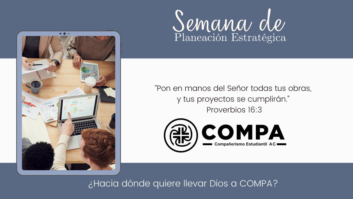 Compa_CDMX's tweet photo. Este fin de semana 20 personas de COMPA se reunirán presencialmente para la última etapa de la planeación estratégica para el ministerio.

Ayúdanos a orar para que Dios dirija esta parte tan importante del proceso.

#SomosIFES https://t.co/VetsoHCCjR