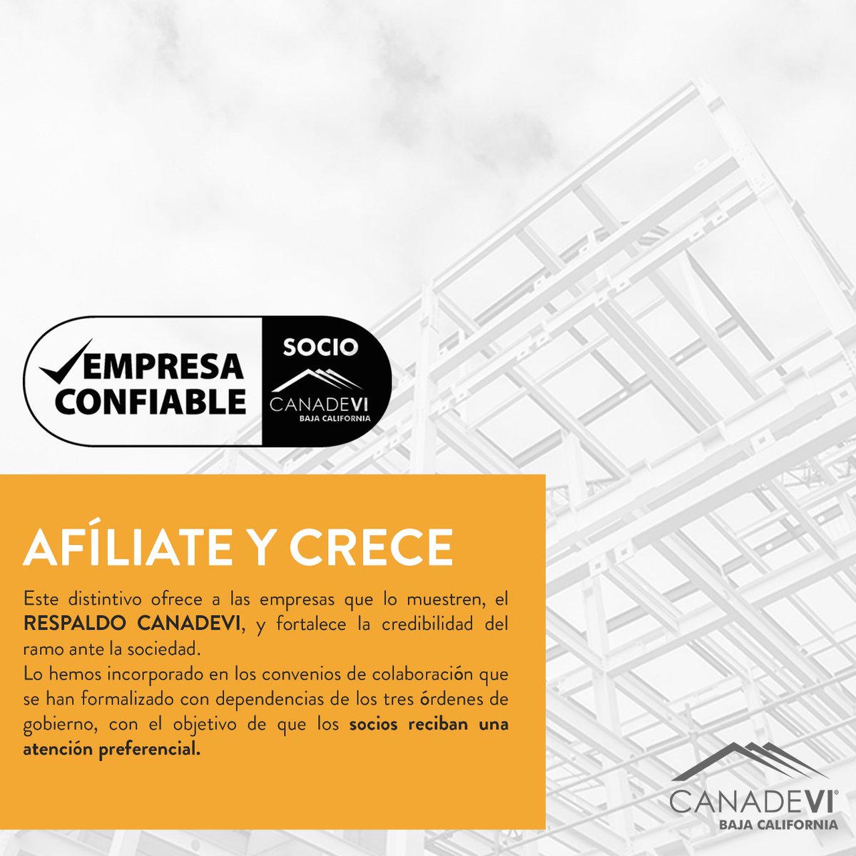 CanadeviBCN's tweet photo. ¡Afíliate a #CanadeviBC y Crece!
Si eres desarrollador de vivienda o provees algún producto o servicio para este sector, y quieres ser parte de una cámara que impulsa el desarrollo económico, tenemos beneficios competitivos para ti.
#SoyCanadevi #DesarrolloEconómico 💪 https://t.co/z38zY3VfmV