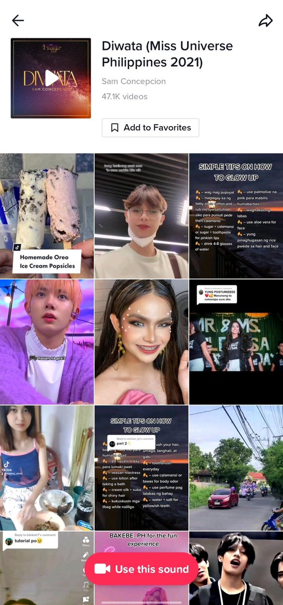 1M ppl have joined the Diwata trend! ✨👏 Sam Concepcion na lang kulang, mga mare!!! The official audio has 47k+ videos na rin as well!